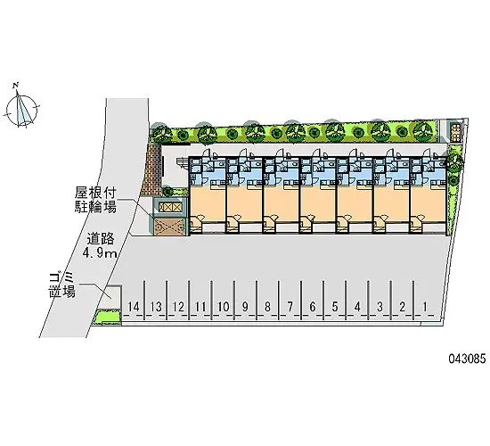 ★手数料０円★箕面市今宮　月極駐車場（LP）